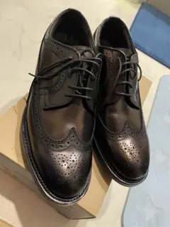 タ*カ様 ウィングチップ レザーシューズ ダークブラウン