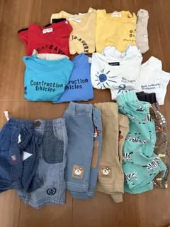 双子　男の子Tシャツ半ズボンまとめ売り　お揃い80〜90cm