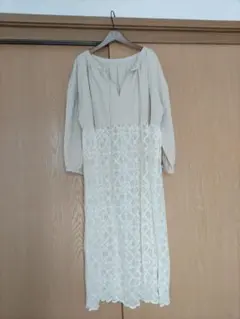 サマンサモスモス オーガニックコットンチュール刺繍ワンピース