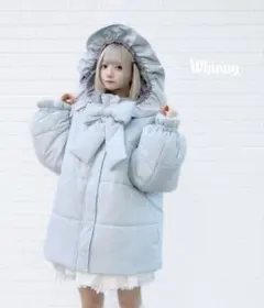 美品 完売品 Whinny 爆リボンわたあめアウター リボン サックスブルー