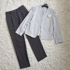 SHIPS×PLST ノーカラージャケット パンツ セットアップ フォーマル M