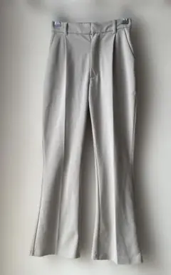 センタープレスパンツ　ストレッチ　ベージュ　プチS