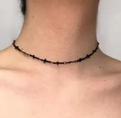 サージカルステンレス 人気 ブラッククロスチェーン ヴィンテージ ネックレス