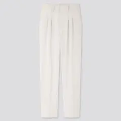 UNIQLO ドレープリラックステーパードアンクルパンツ スラックス ホワイト
