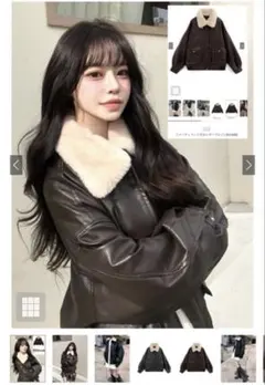 【GRL】2wayレザージャケットファー襟ボアブルゾンfo2184韓国