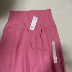 GU ハイウエストカラーストレートスラックス