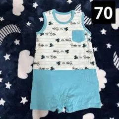 リサとガスパール　水色ロンパース 70