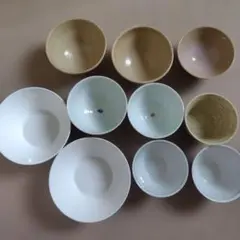 お得！ニトリ雫石窯たち吉スープボウルそば猪口 10点セット まとめ売りのサムネイル