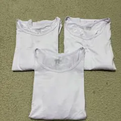 キッズ　UNIQLO ヒートテック 長袖　130 3枚セット　紫