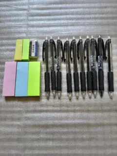 uni シャープペンシル 10本セット 消しゴム 付箋セット