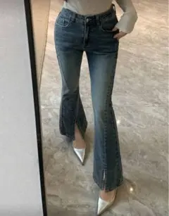 SHEIN DAZY デニム フレアレッグパンツ