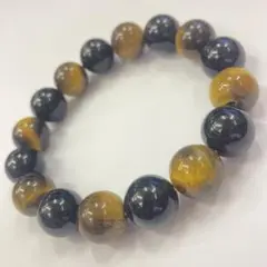14mm玉　タイガーアイ　虎眼石　オニキス　黒瑪瑙　パワーストーン　ブレス