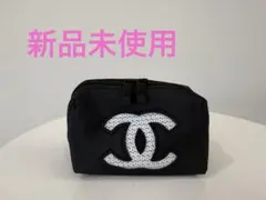 新品CHANEL シャネル ブラック ナイロン ポーチ　ノベルティ