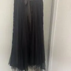 ブラック　レース　チュールスカート