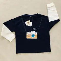 120cm綿100%リバーシブルスパンコール男の子ロンT 新品