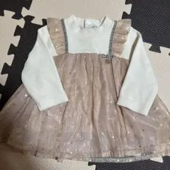 【petit main】きらきらチュールトップス 80cm