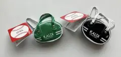 KALDI レトロスポーツバッグ　チョコレート入り　ブラック、グリーン2個セット