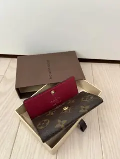 ルイ・ヴィトン キーケース ブラウン/レッド