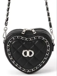 GRL キルティングハートチェーンショルダーバッグ