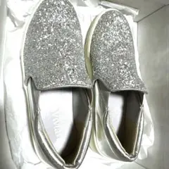 即日発送！Vivian シルバー グリッター シューズMサイズ