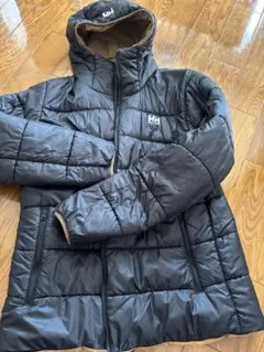 Helly Hansen フード付きダウンジャケット ブラック・ベージュ