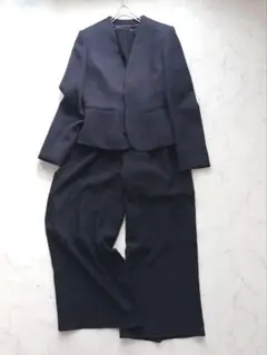 美品　PourVous セレモニーセットアップ ネイビー 3点　ゆったり