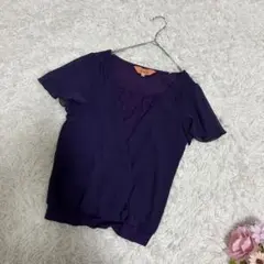 SunaUna スーナウーナ　半袖カットソー　シフォンブラウス　ドレープのサムネイル