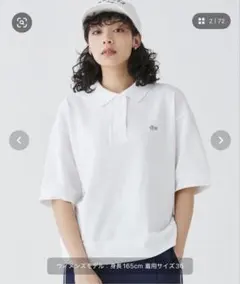 LACOSTE ヘビーウェイト キモノスリーブ 鹿の子地ポロシャツ 36ホワイト