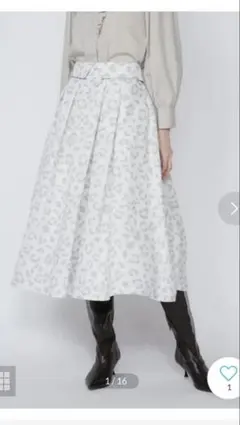 マーリエ ルカセット　レオパード柄フレアスカート