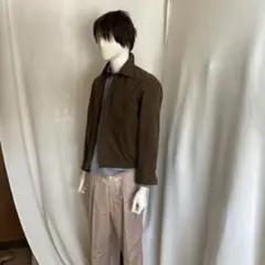 ブラウン スエード風 ジャケット　シンプルライフS寸