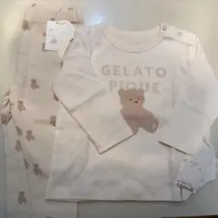 ジェラートピケ　ベイビー上下　長袖シャツ、パンツ 80センチ