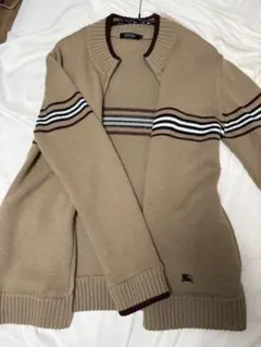 【美品】『BURBERRY BLACK LABEL』ジップアップニット