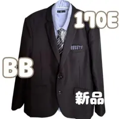 BB フォーマルスーツ　5点セット ぽっちゃり ブラック　男の子　170E