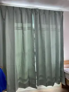 1級遮光カーテン100×178cm2枚グリーン