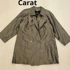Carat キャラット カシミヤ 絹100% チェスター トレンチロングコート