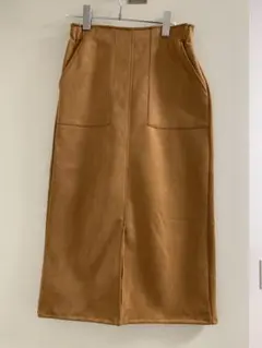 【匿名・送料込】AMERICAN HOLICスウェード調素材スカート キャメルS