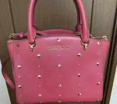 マイケルコース　ハンドバッグ　ピンク　スタッズ　MICHAELKORS バッグのサムネイル