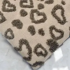 ボアニット生地　ランダムハート柄　生地幅160×50