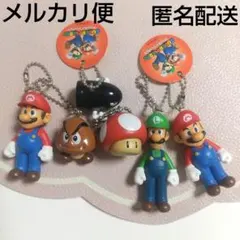 キーホルダー6個セット マスコットフィギュア マリオ ルイージ キノコ クリボー