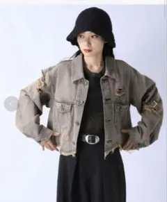 JEANASIS/クラッシュショートGジャン