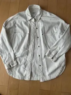 ZARA ザラ　ホワイト シャツジャケット EUR S