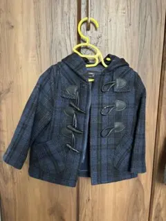 コムサ　　チェック ダッフルコート 90