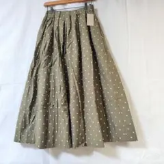 SM2 　ドットスカート　新品　サマンサモスモス　カーキ