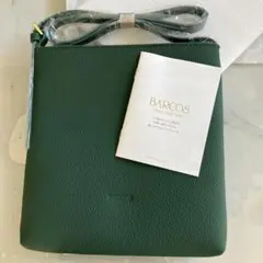 BARCOS グリーンレザーショルダーバッグ