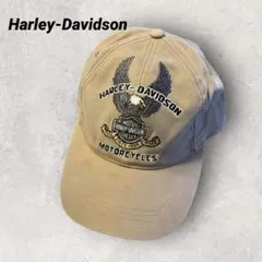 【ハーレーダビッドソン】刺繍ロゴキャップ　ベージュ　希少品　イーグル　o