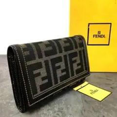 極美品 FENDI 三つ折り財布 8M0011 ズッカ FF柄 ブラウン 573 - メルカリ