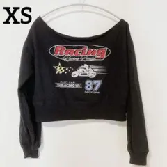 トレンド✨aero dwntme【XS】レーシング グラフィック クロップド