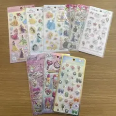 ディズニープリンセス　マリーちゃん　シャカシャカシール　9枚セット売り