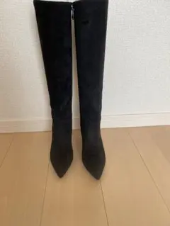 新品未使用：DIANA ブラックスエードロングブーツ22.5cm