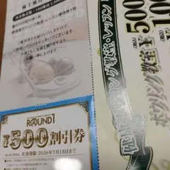 ラウンドワン 株主優待 割引券 500円分のサムネイル